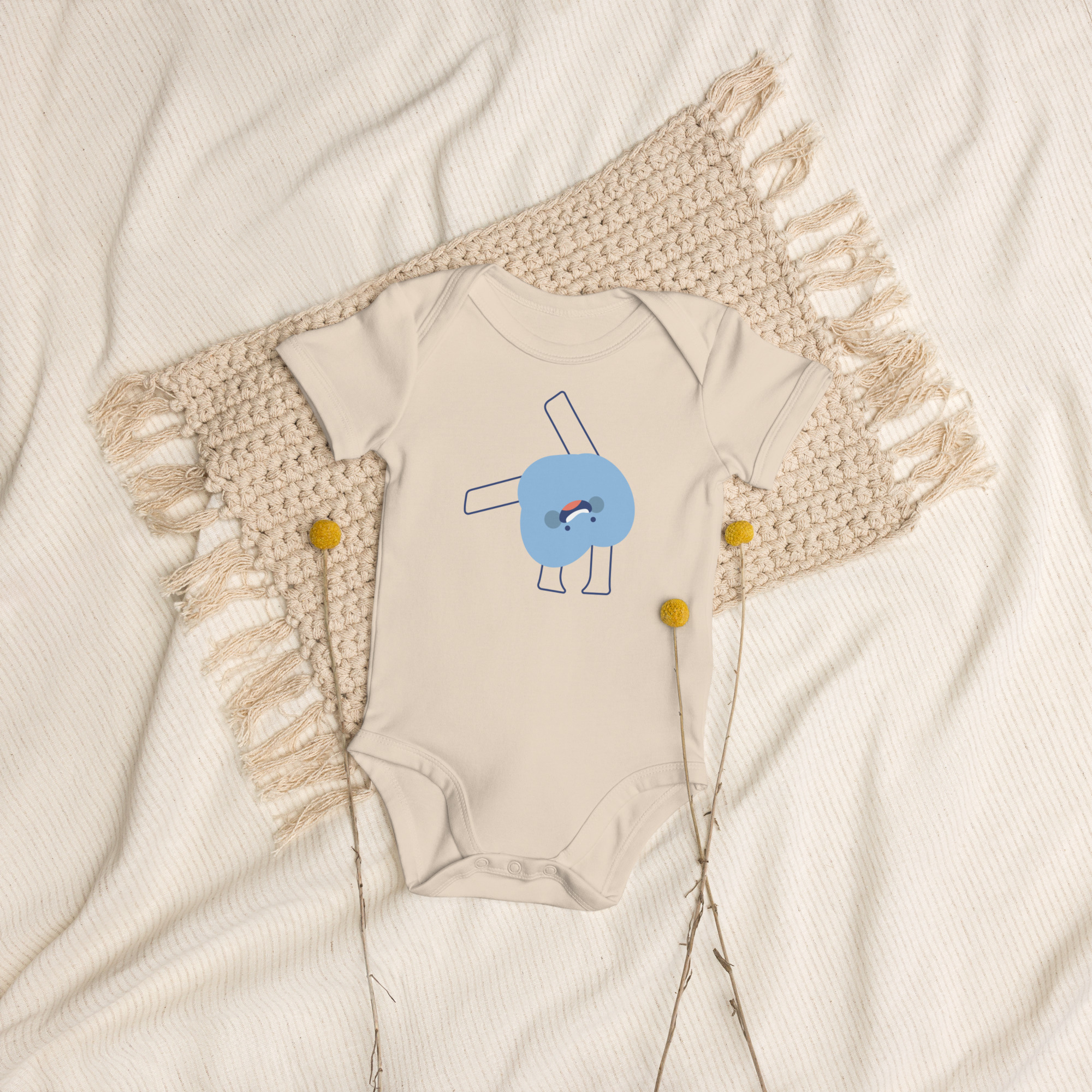 Body para bebé algodón orgánico - VOLTERETA 1 - Imagen 2