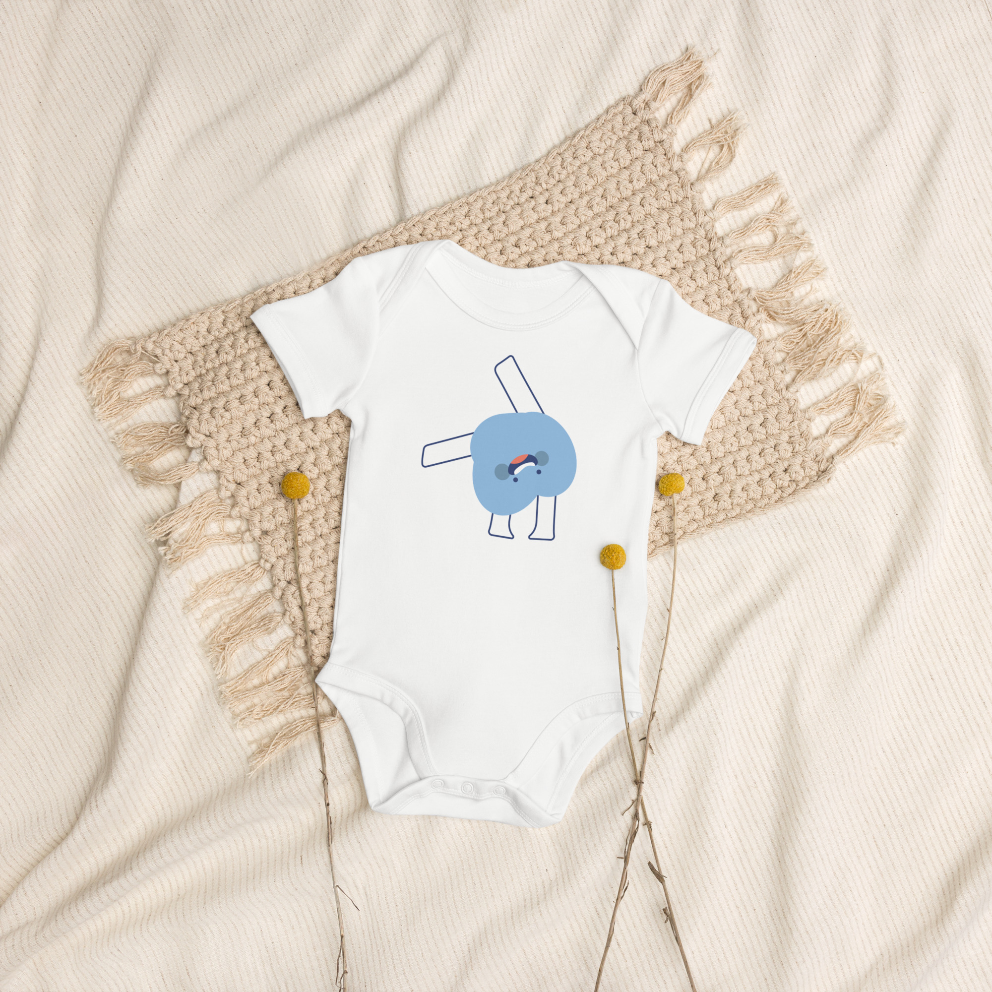 Body para bebé algodón orgánico - VOLTERETA 1 - Imagen 3