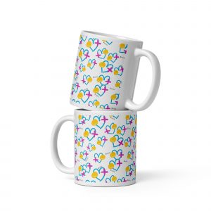 White glossy mug