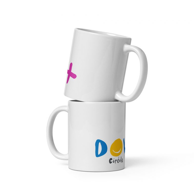 White glossy mug