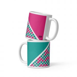 Taza blanca brillante